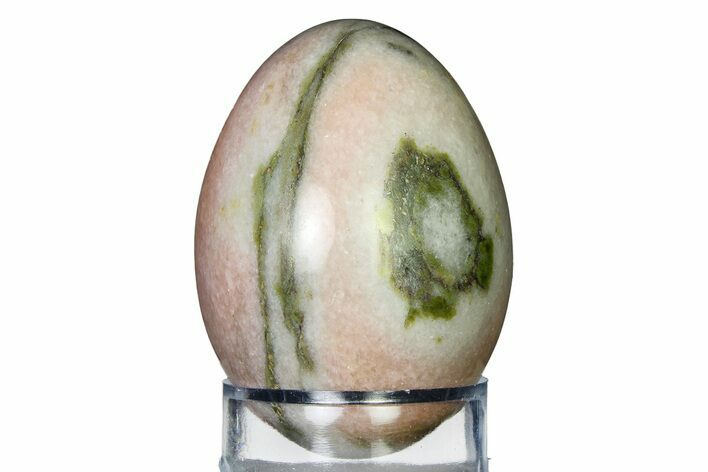 Polished Pink Harquahala Marble Egg - Arizona #322444